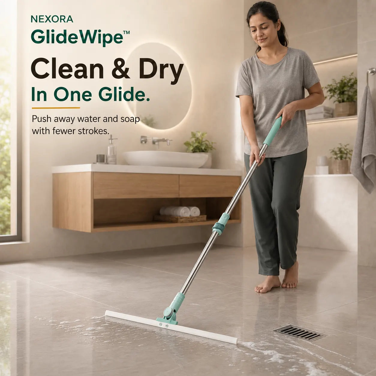 GlideWipe™ 2-in-1 Silicone Floor Wiper