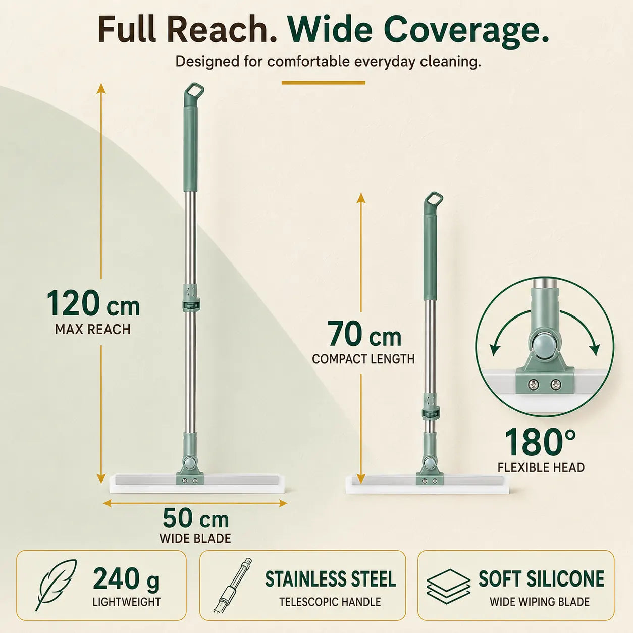 GlideWipe™ 2-in-1 Silicone Floor Wiper