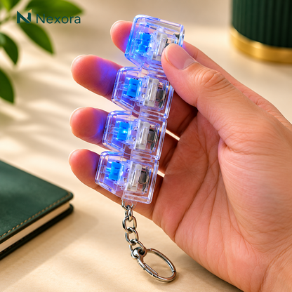 ClickKey™ Mini Mechanical Fidget Keychain with LED