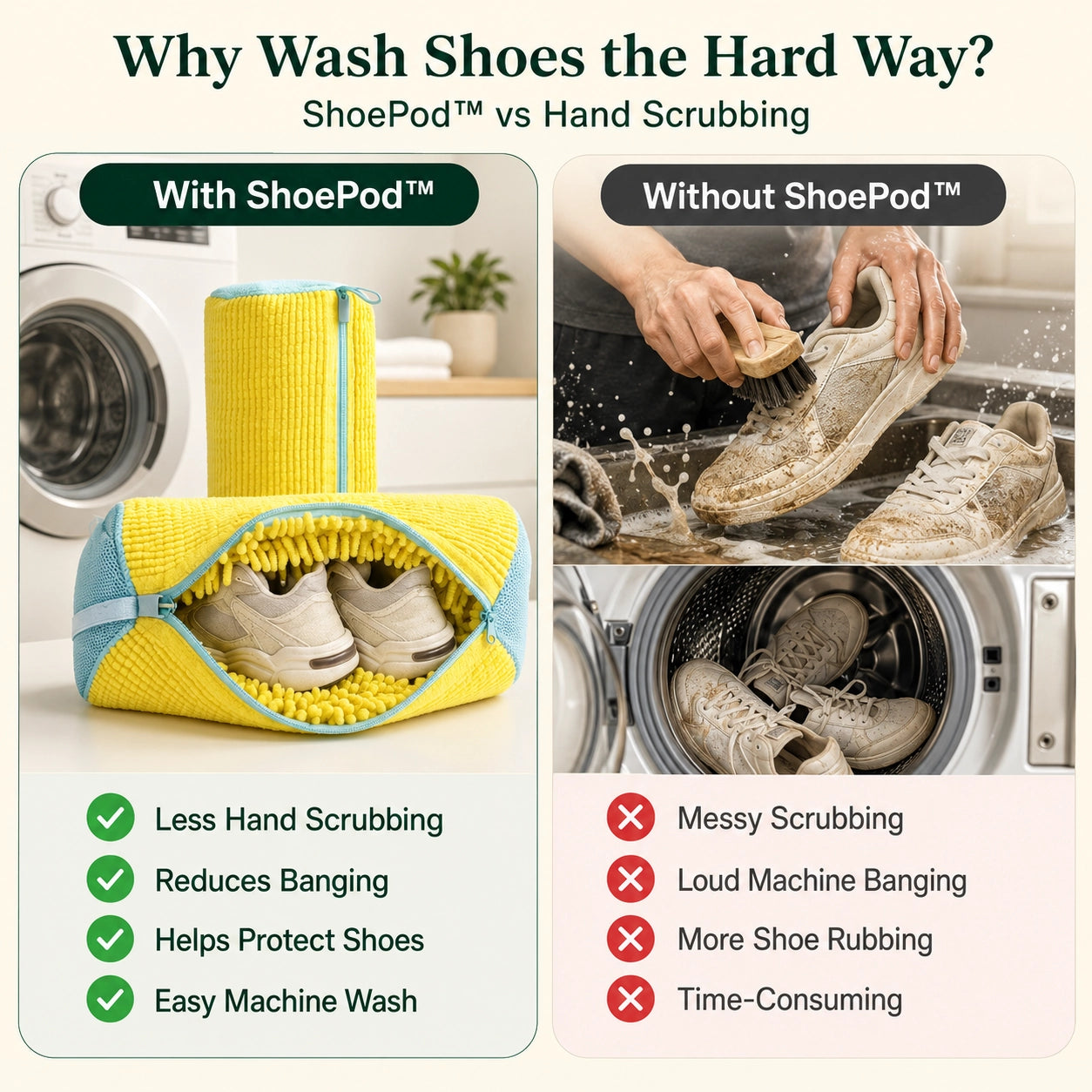ShoePod™ Shoe Washing Bag